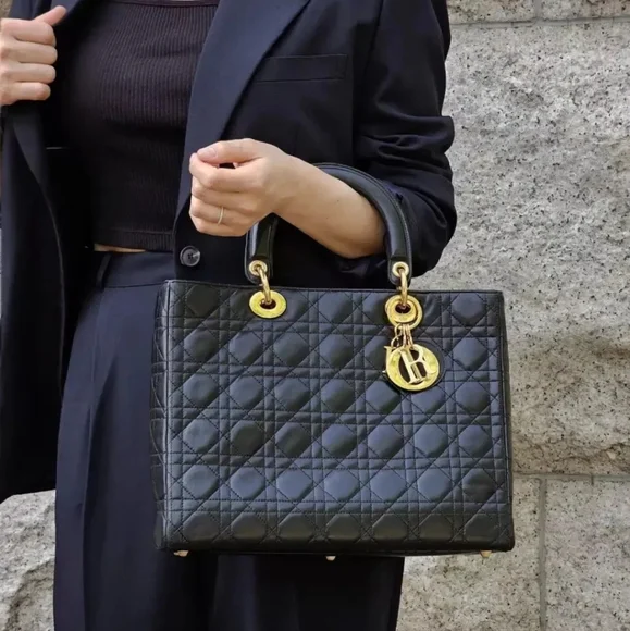 Dior Lady Bag Canage Lambskin Tote Bag - Picture 3 of 16